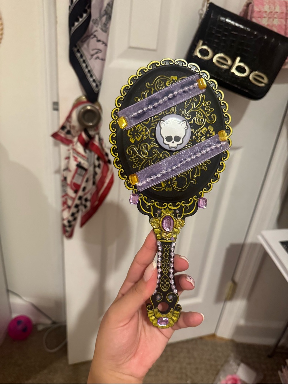 Monster High Clawdeen inspired black and purple mirror
